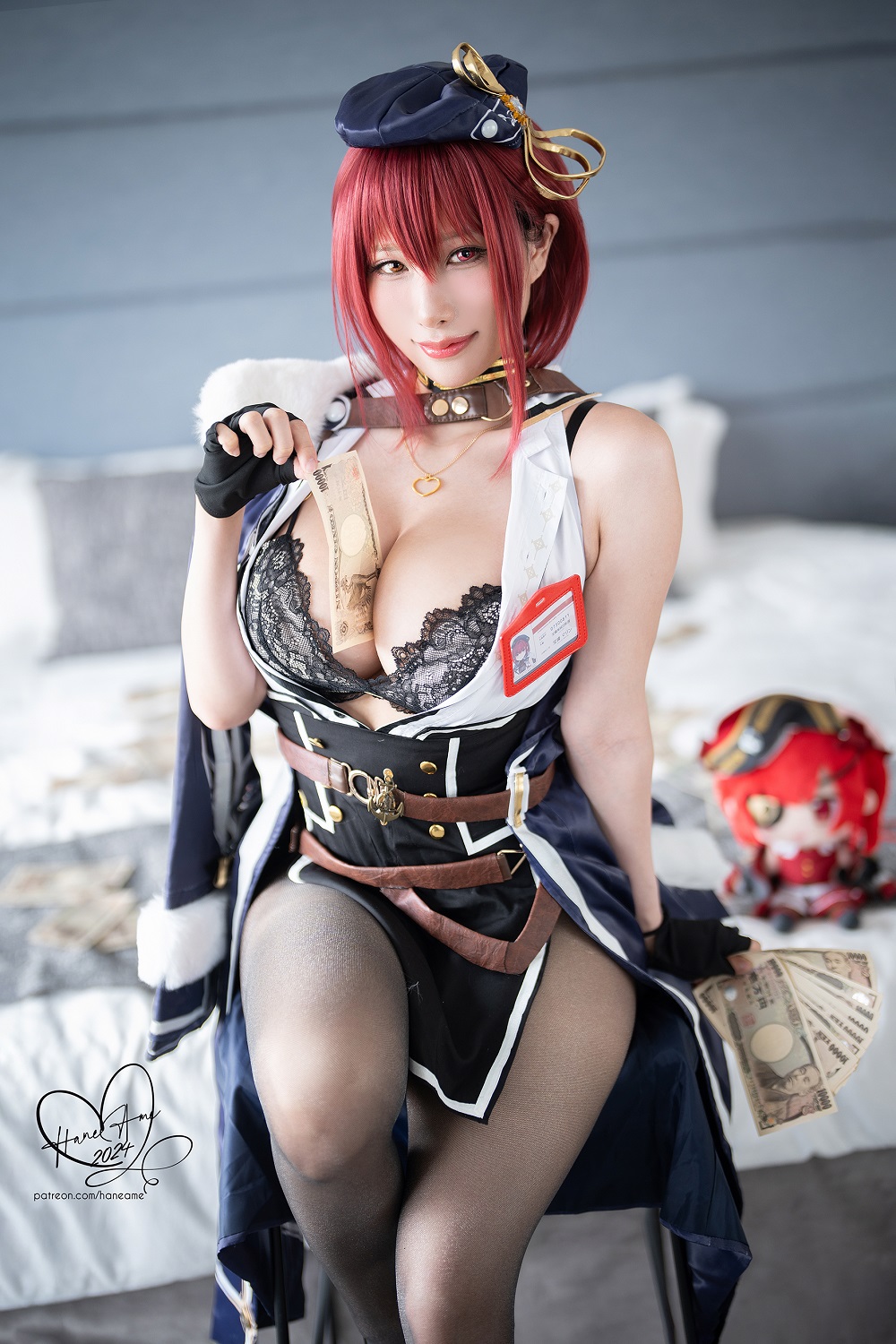 雨波HaneAme-Hololive-宝钟玛琳船长OL[42P] COS网红博主 预览1图