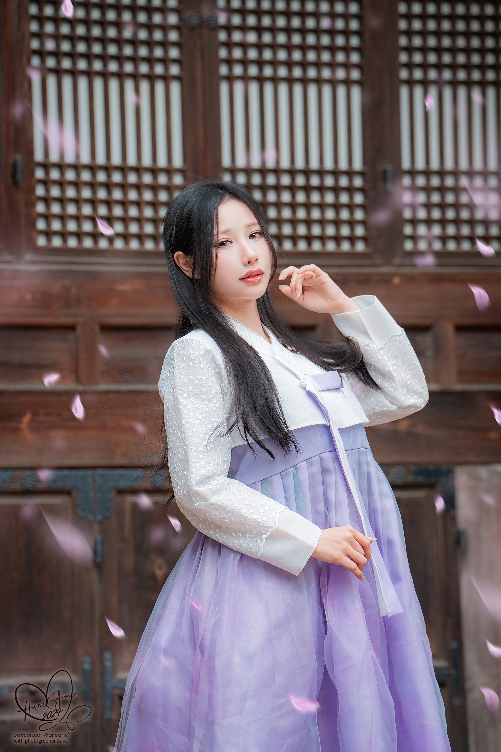雨波HaneAme-原创-韩服[48P] COS网红博主 预览1图
