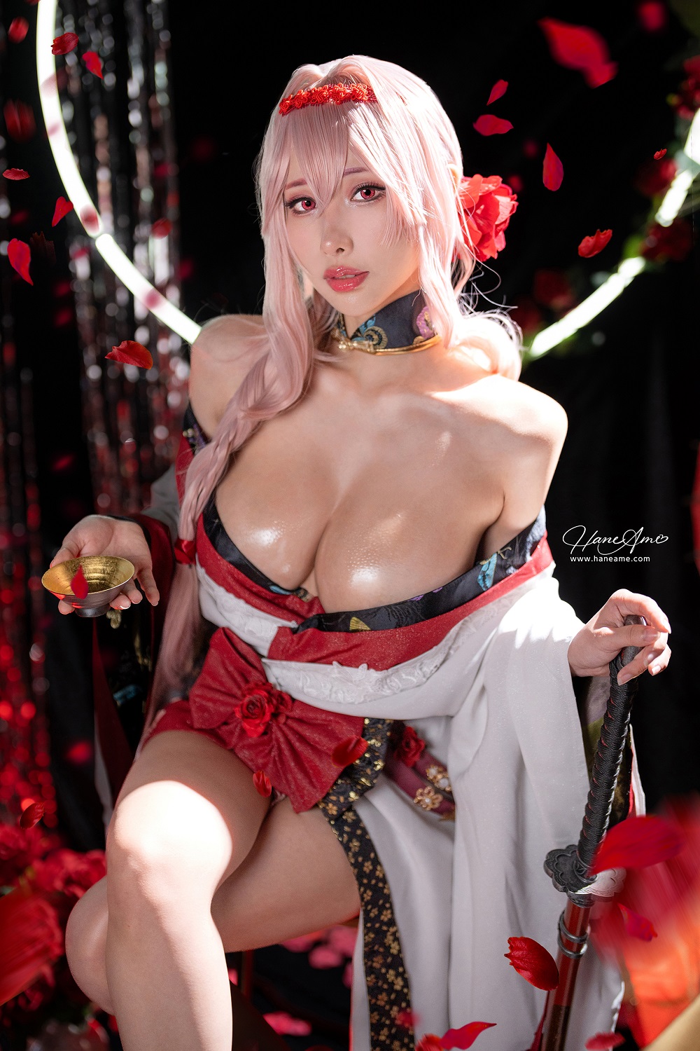 雨波HaneAme-Nikke胜利女神-红莲·暗影莲花[38P] COS网红博主 预览1图