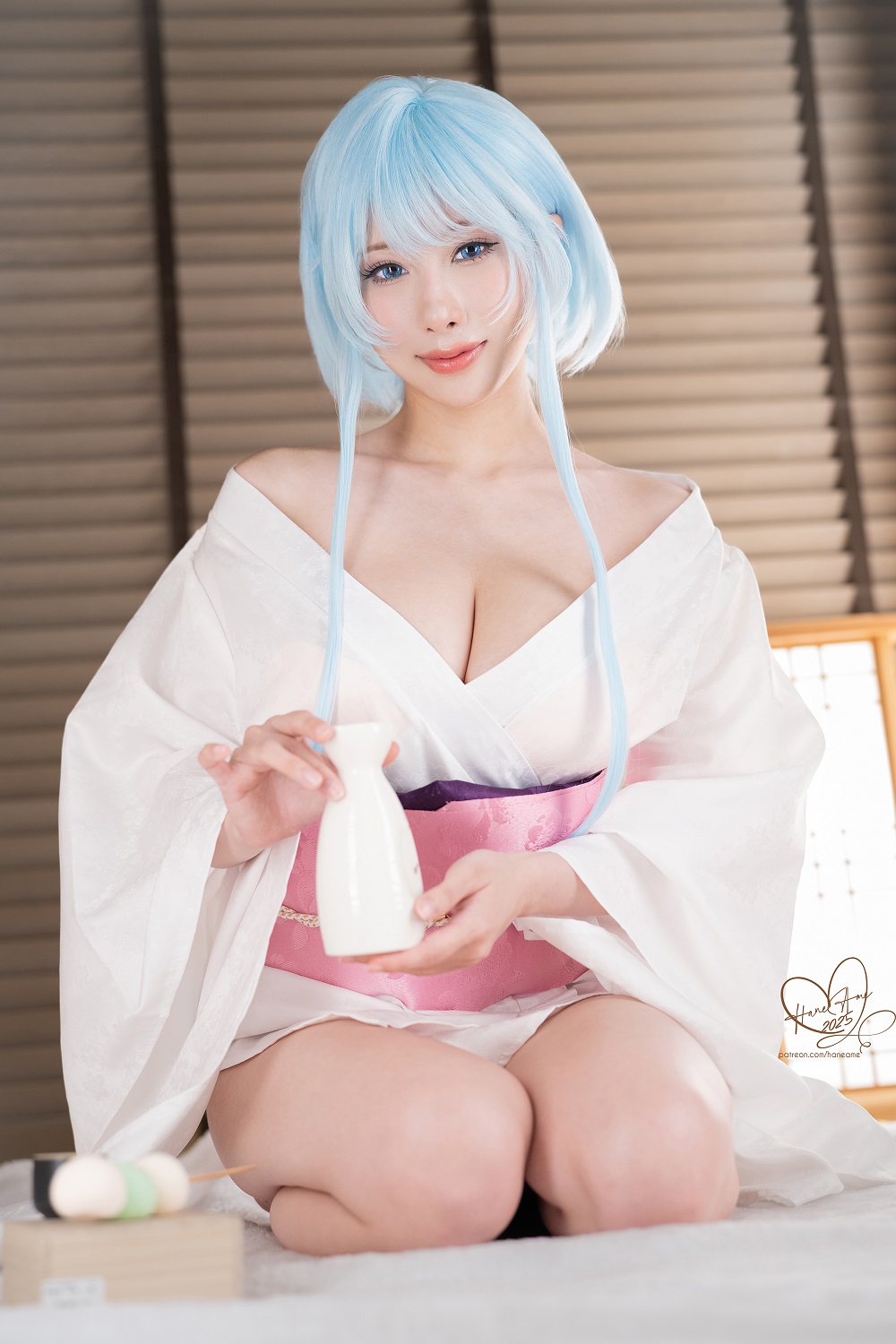 雨波HaneAme-灵异教师神眉-雪女[38P] COS网红博主 预览1图