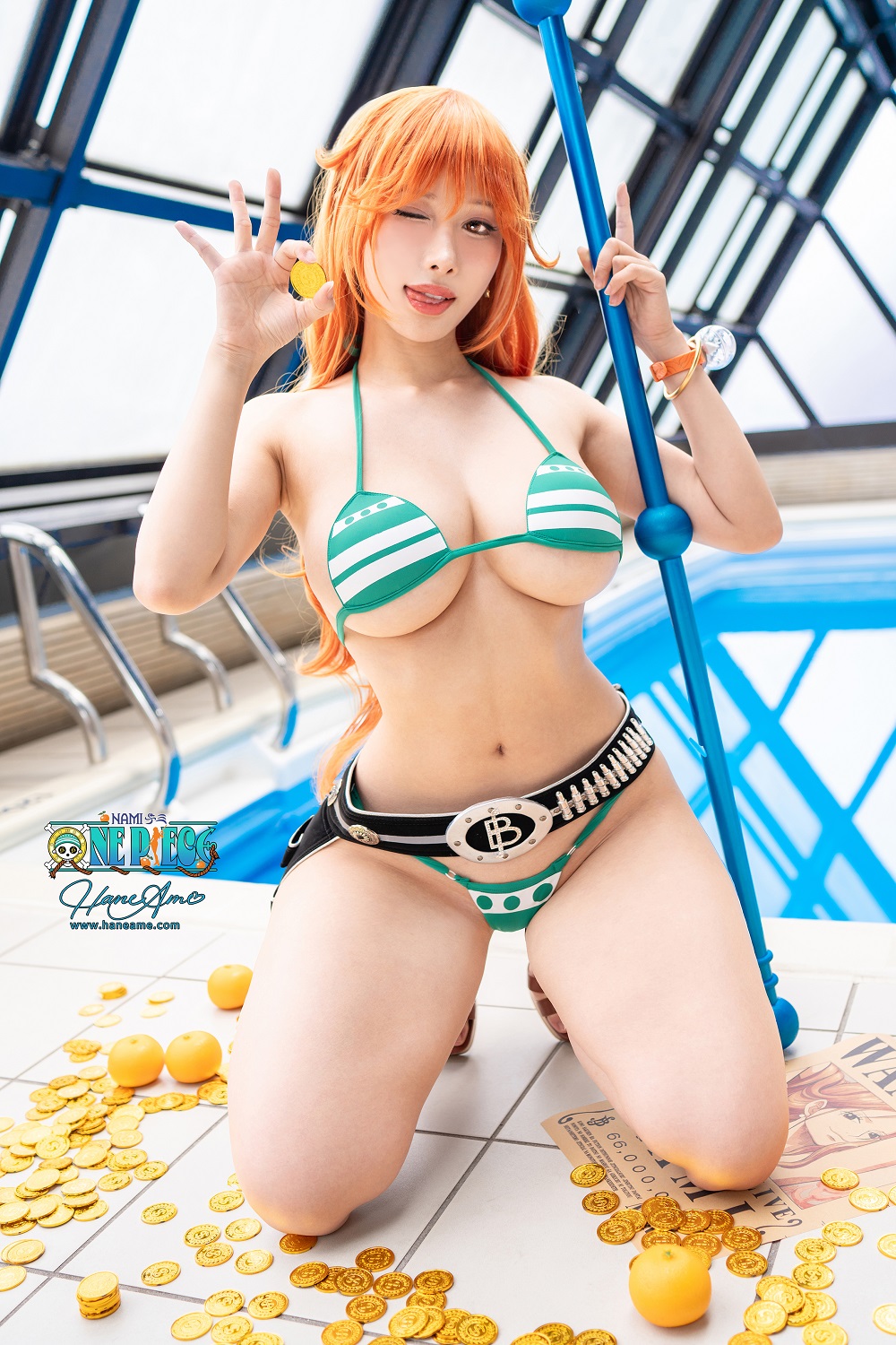 雨波HaneAme-海贼王-娜美写真书[58P] COS网红博主 预览2图