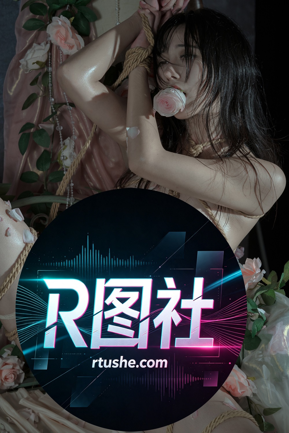 云溪溪-奶桃-玫瑰绳艺[50P+1V] COS网红博主 预览2图