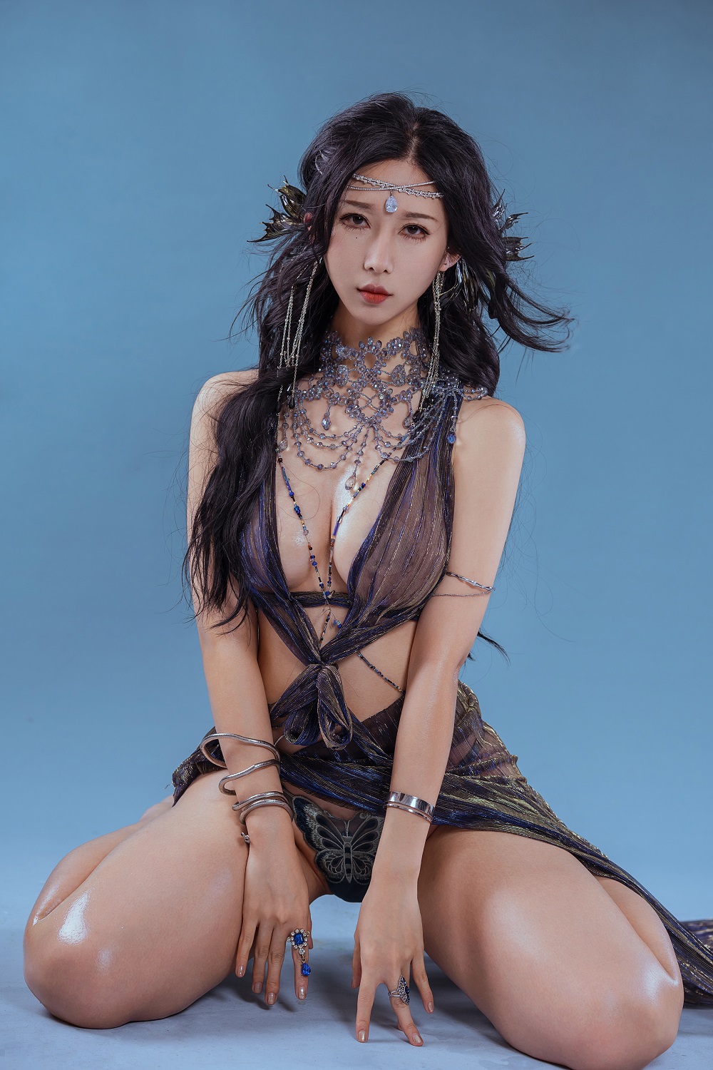 云溪溪-奶桃-冒险者图鉴-塞壬七世·海妖[28P] COS网红博主 预览2图