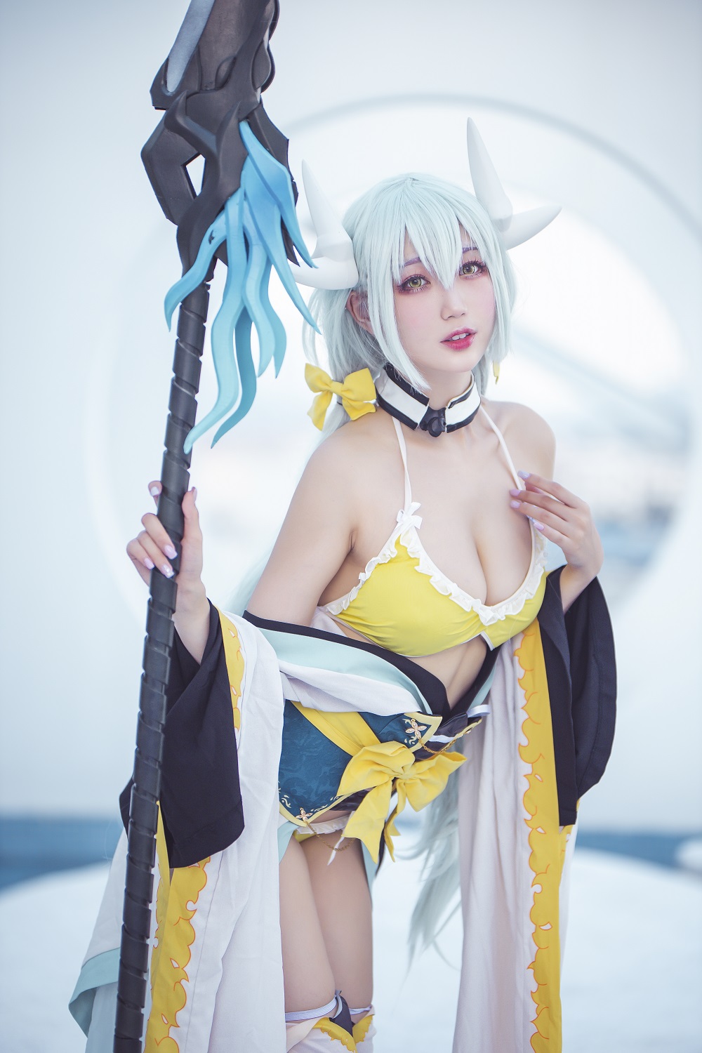 周叽是可爱兔兔-FGO-清姬泳装[29P] COS网红博主 预览1图