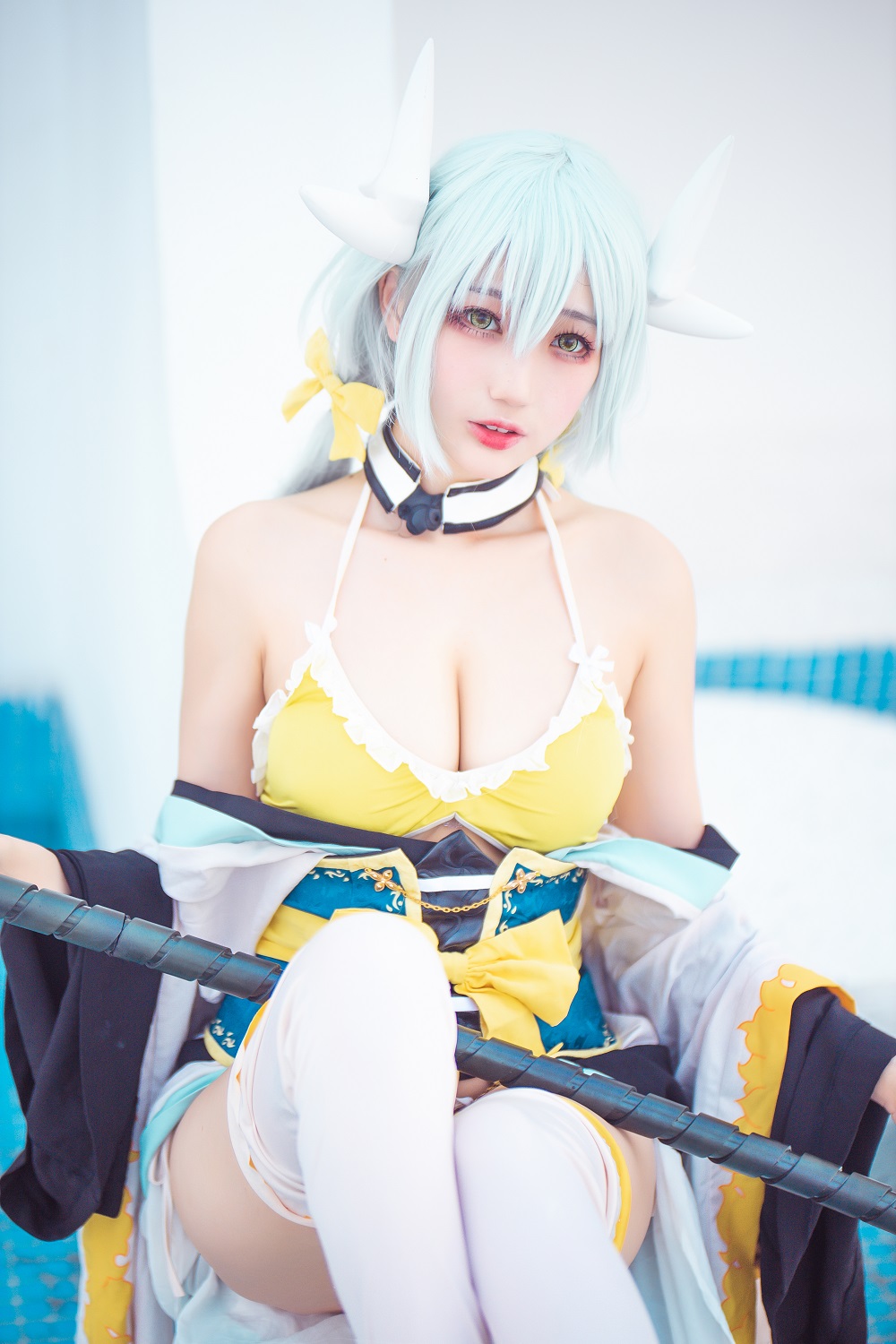 周叽是可爱兔兔-FGO-清姬泳装[29P] COS网红博主 预览2图