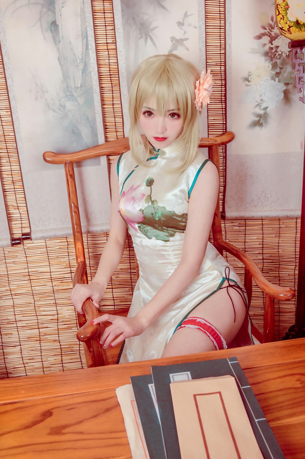 Kettoe-Vocaloid-GUMI旗袍[8P] COS网红博主 预览1图