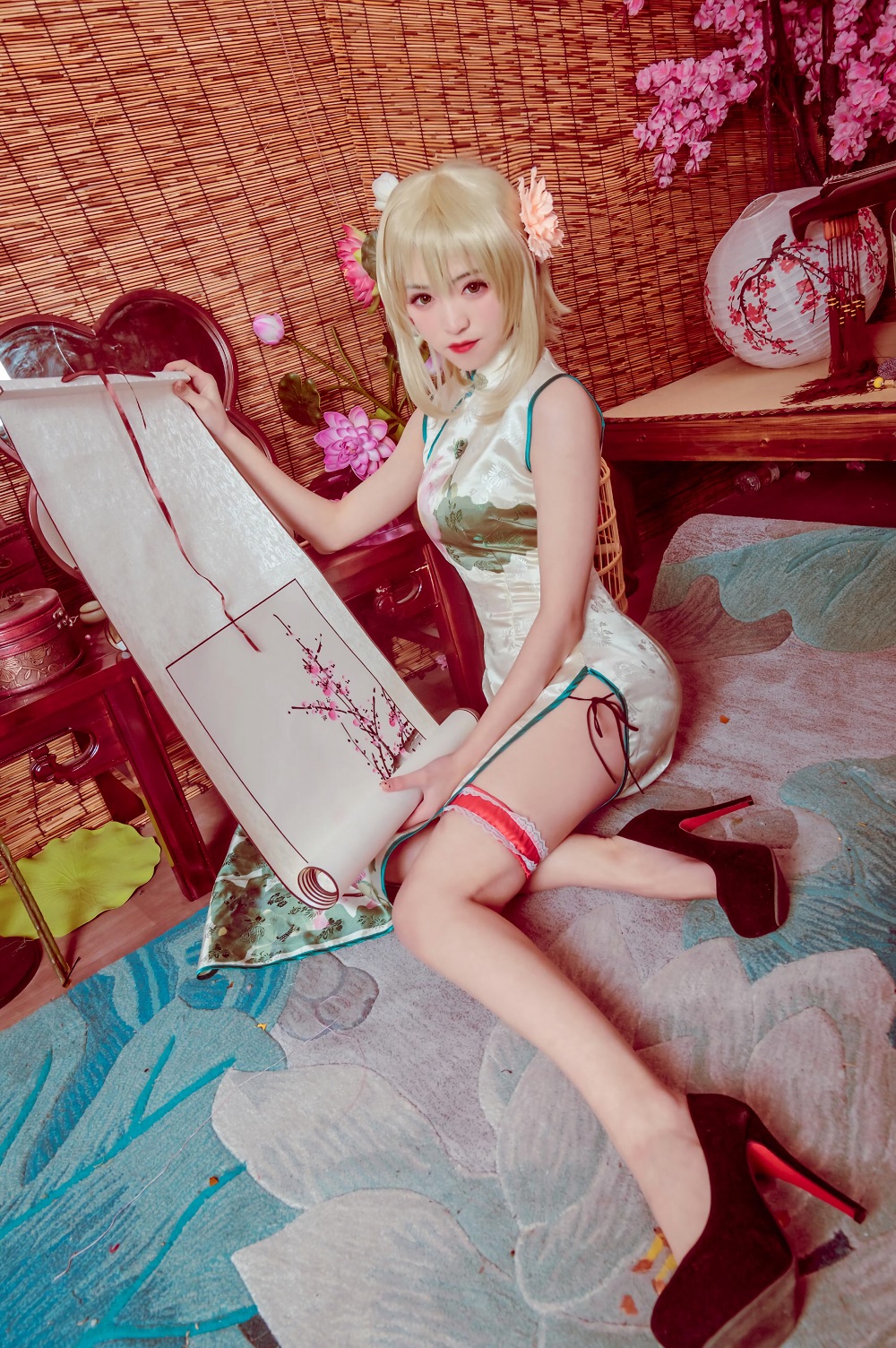 Kettoe-Vocaloid-GUMI旗袍[8P] COS网红博主 预览2图