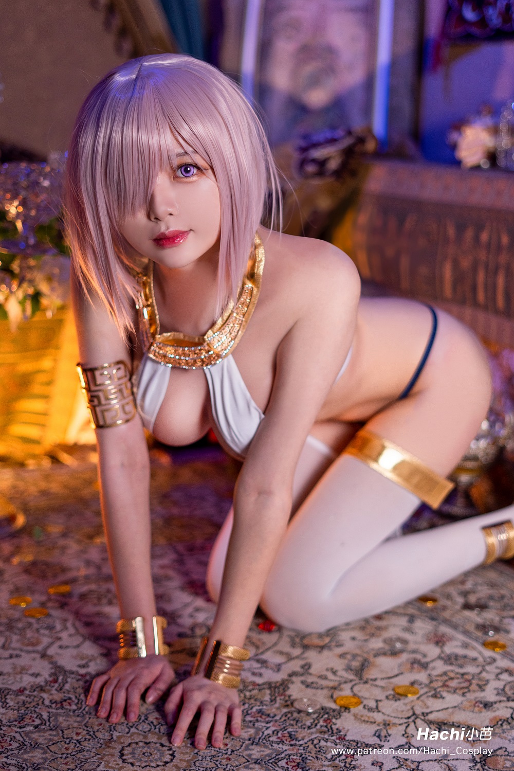 Hachi小芭-FGO-玛修舞娘[15P] COS网红博主 预览1图