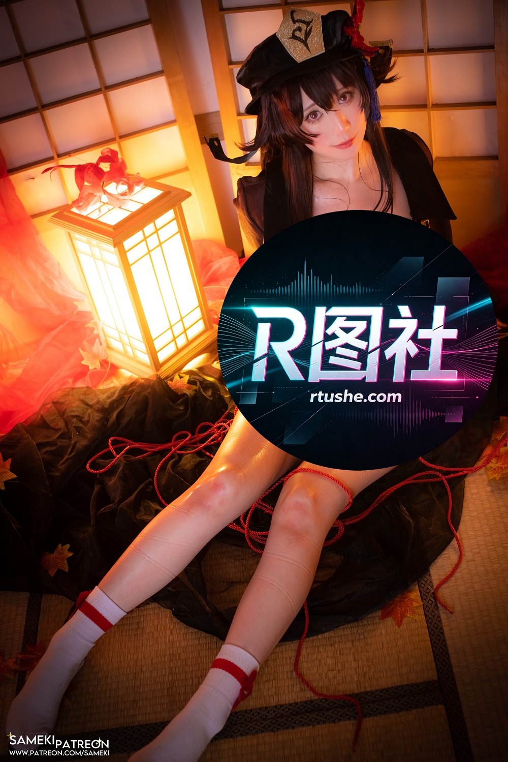 Sameki-原神-胡桃[42P+1V] COS网红博主 预览2图