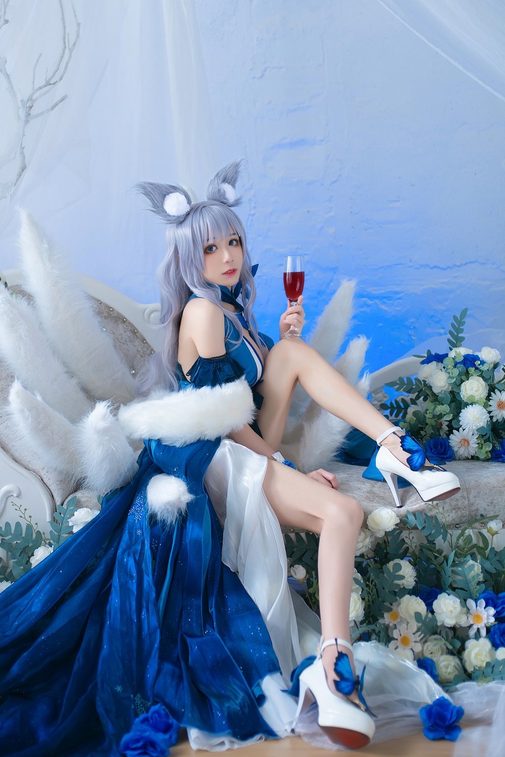 Tomoyo酱-碧蓝航线-信浓礼服[22P] COS网红博主 预览2图