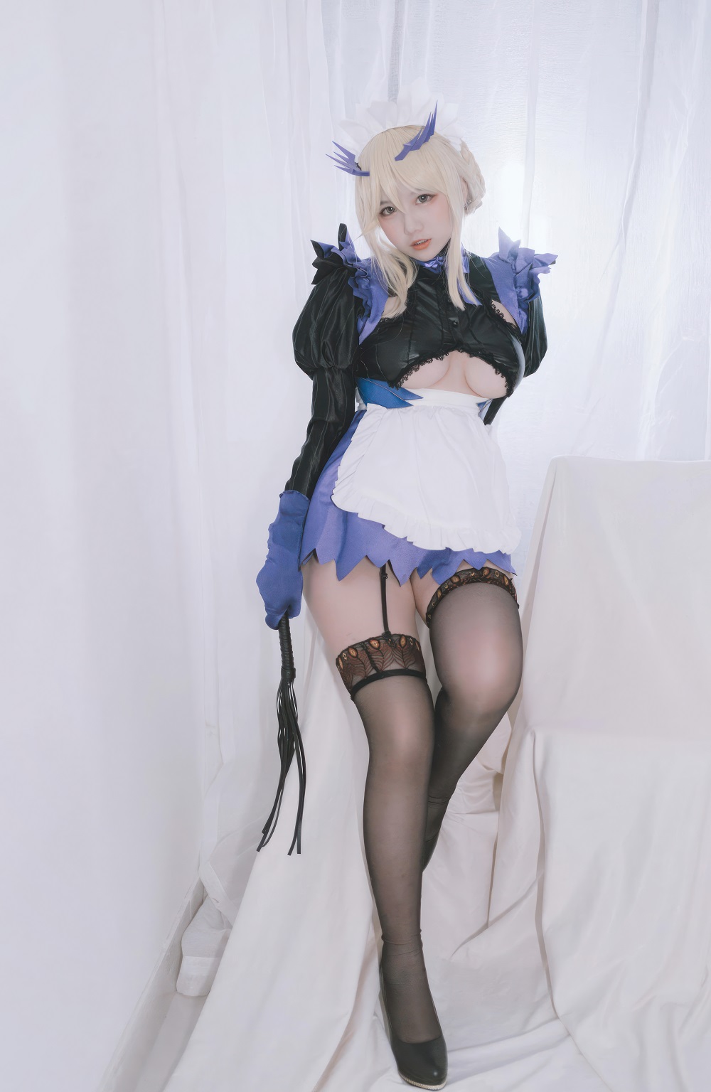 阿半今天很开心-FGO-黑枪呆女仆[67P] COS网红博主 预览1图