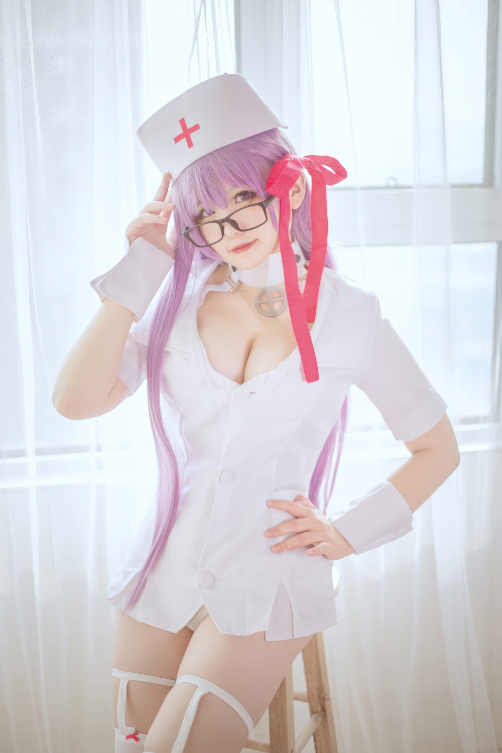 阿半今天很开心-FGO-BB护士[25P] COS网红博主 预览2图