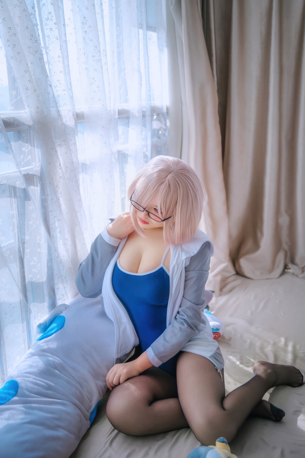 阿半今天很开心-FGO-玛修同人体操服[20P] COS网红博主 预览1图