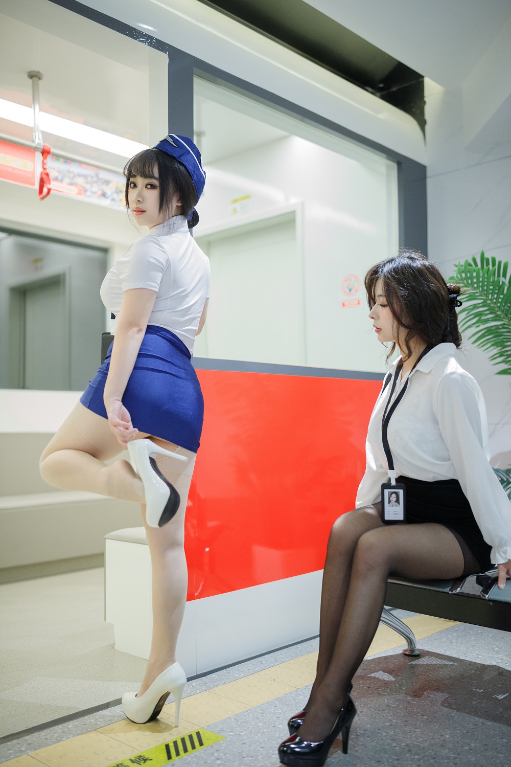 Yuuhui玉汇&胡桃猫Kurumineko-电车[164P+6V] COS网红博主 预览1图