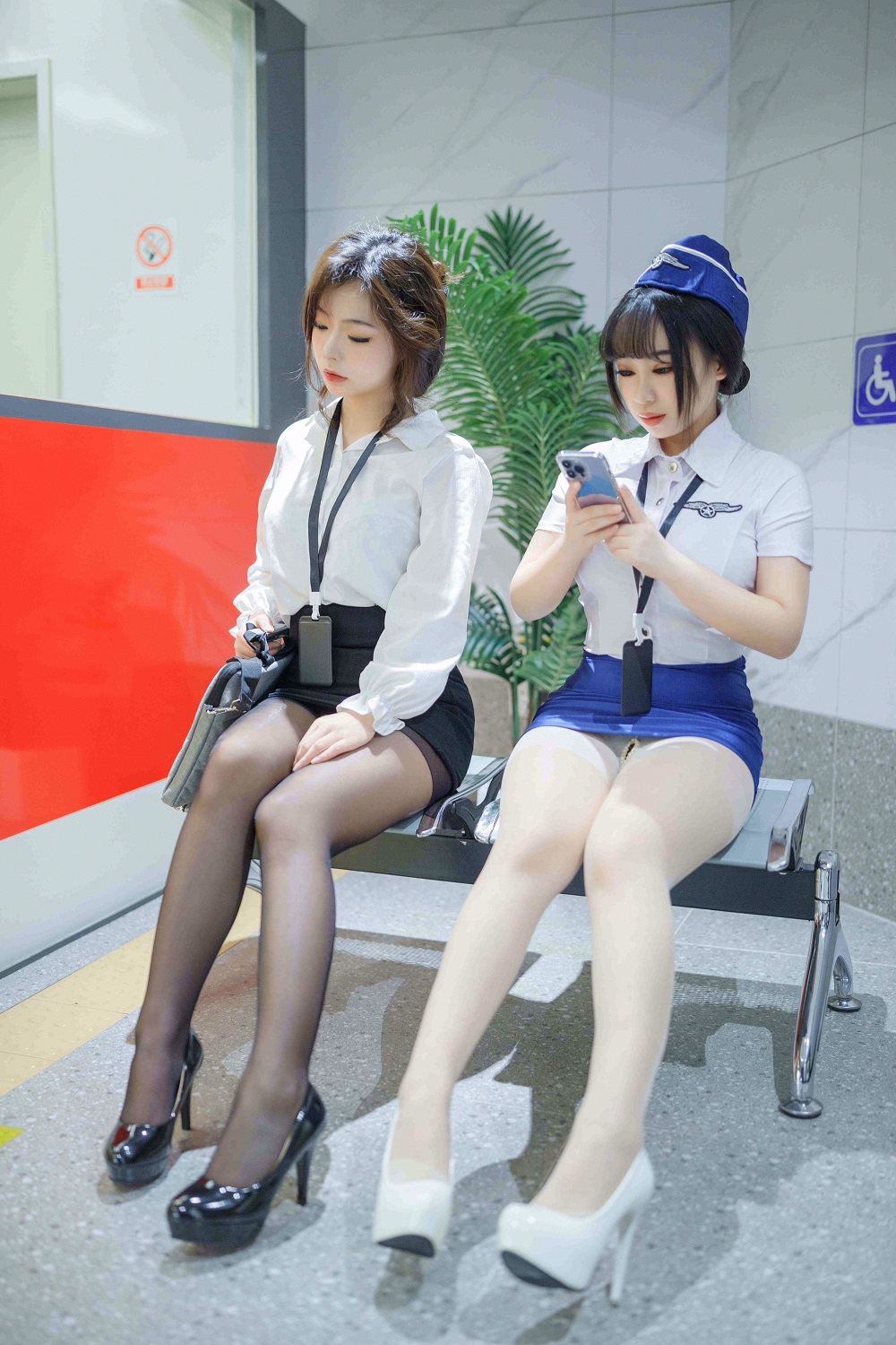 Yuuhui玉汇&胡桃猫Kurumineko-电车[164P+6V] COS网红博主 预览2图