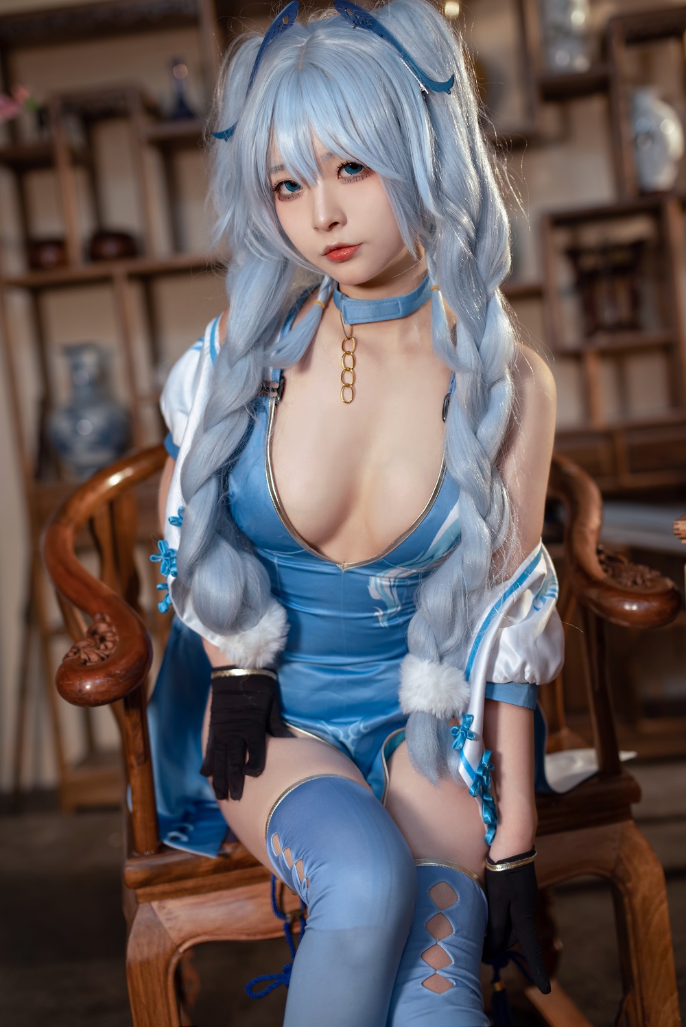 Yuuhui玉汇-少女前线-PA15翠雀媚[31P] COS网红博主 预览2图
