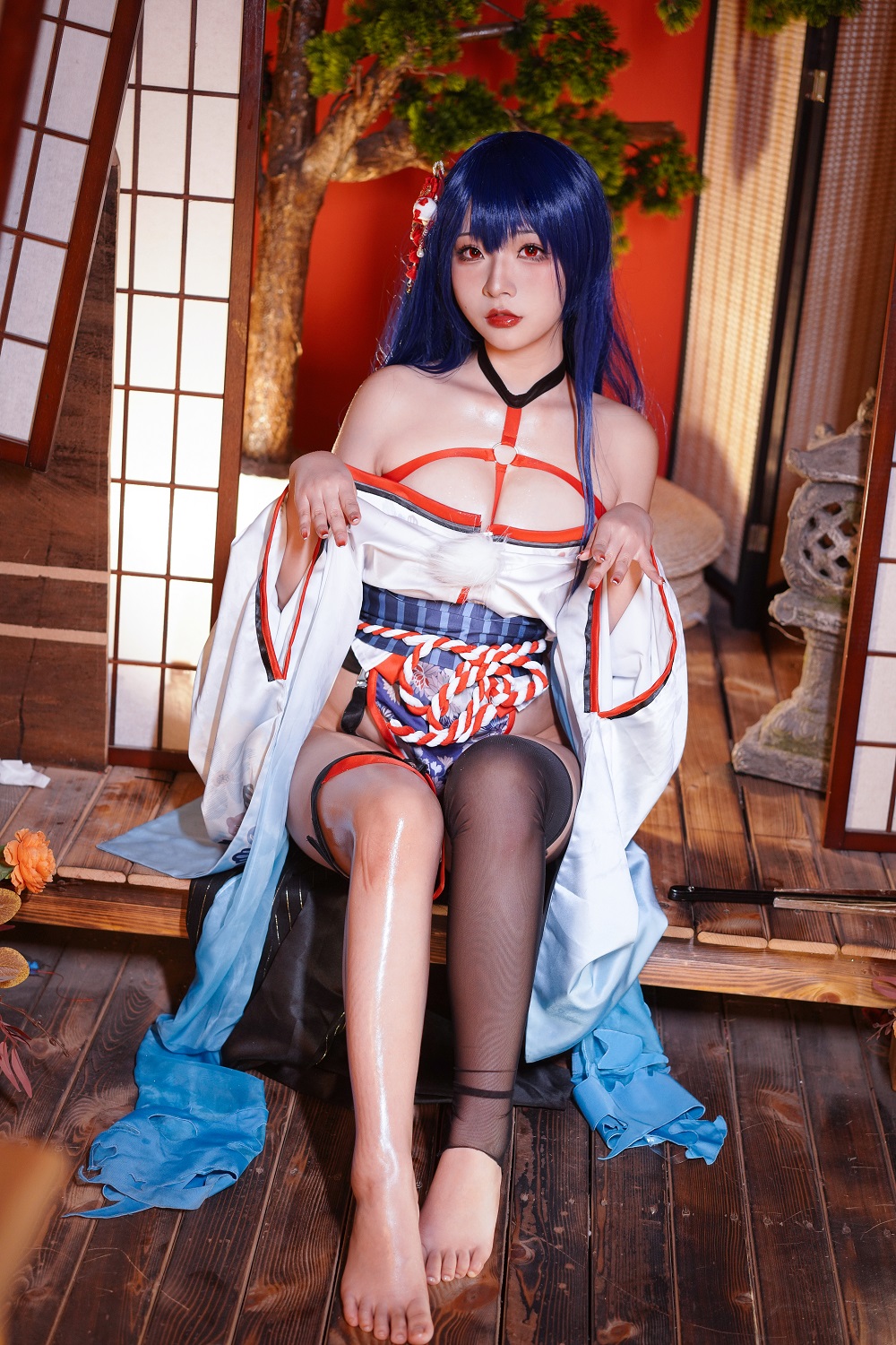 Yuuhui玉汇-Erophone Re-真子和服抹油[82P] COS网红博主 预览2图