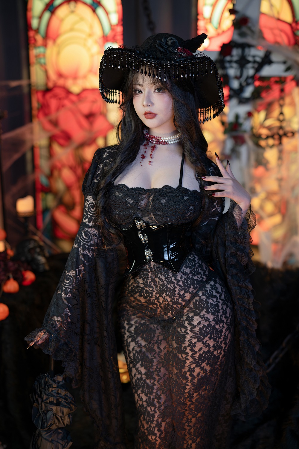 Yuuhui玉汇-万圣节特辑-魔女狂欢夜[133P+1V] COS网红博主 预览1图