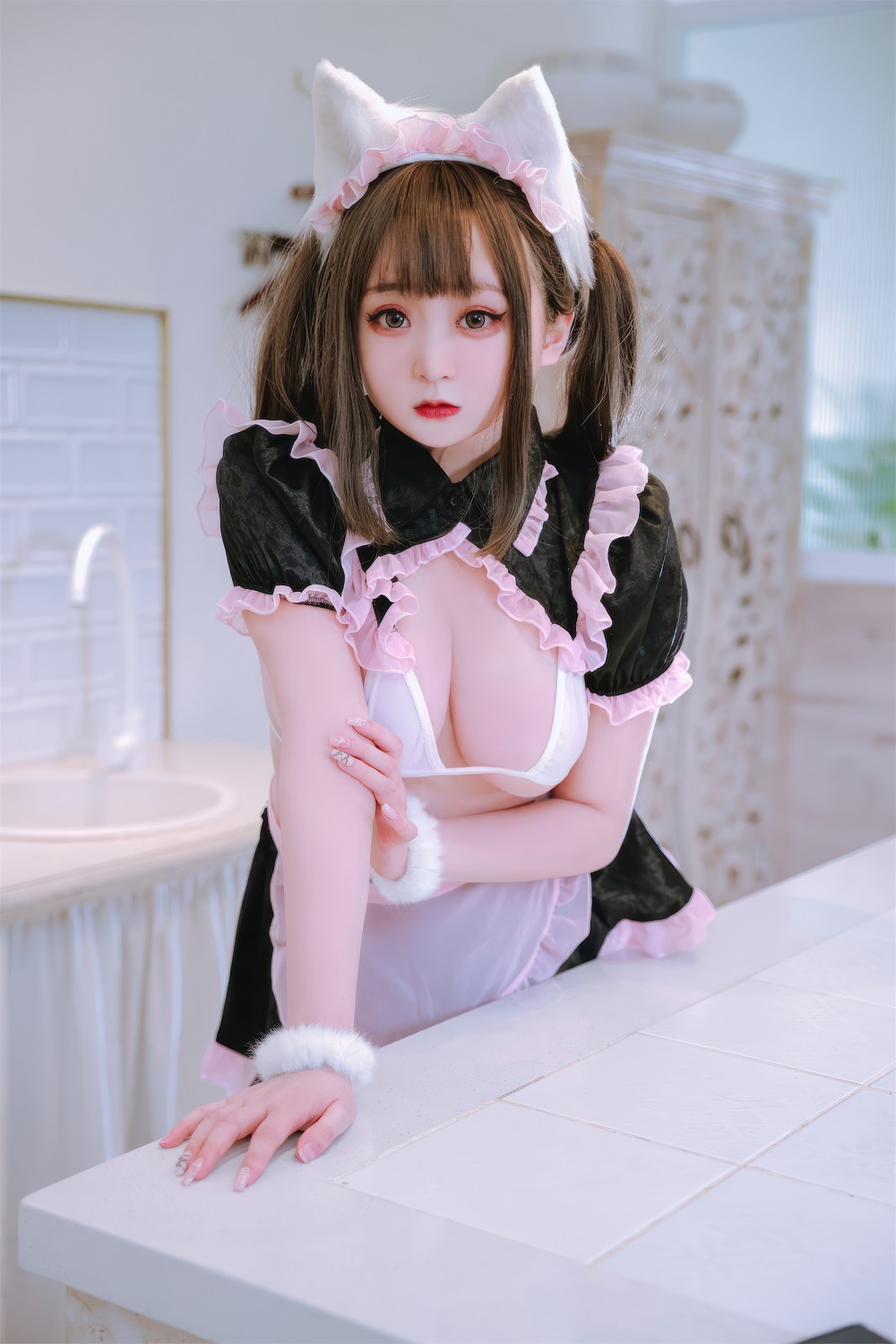 恩田直幸-粉猫女仆[45P] COS网红博主 预览1图