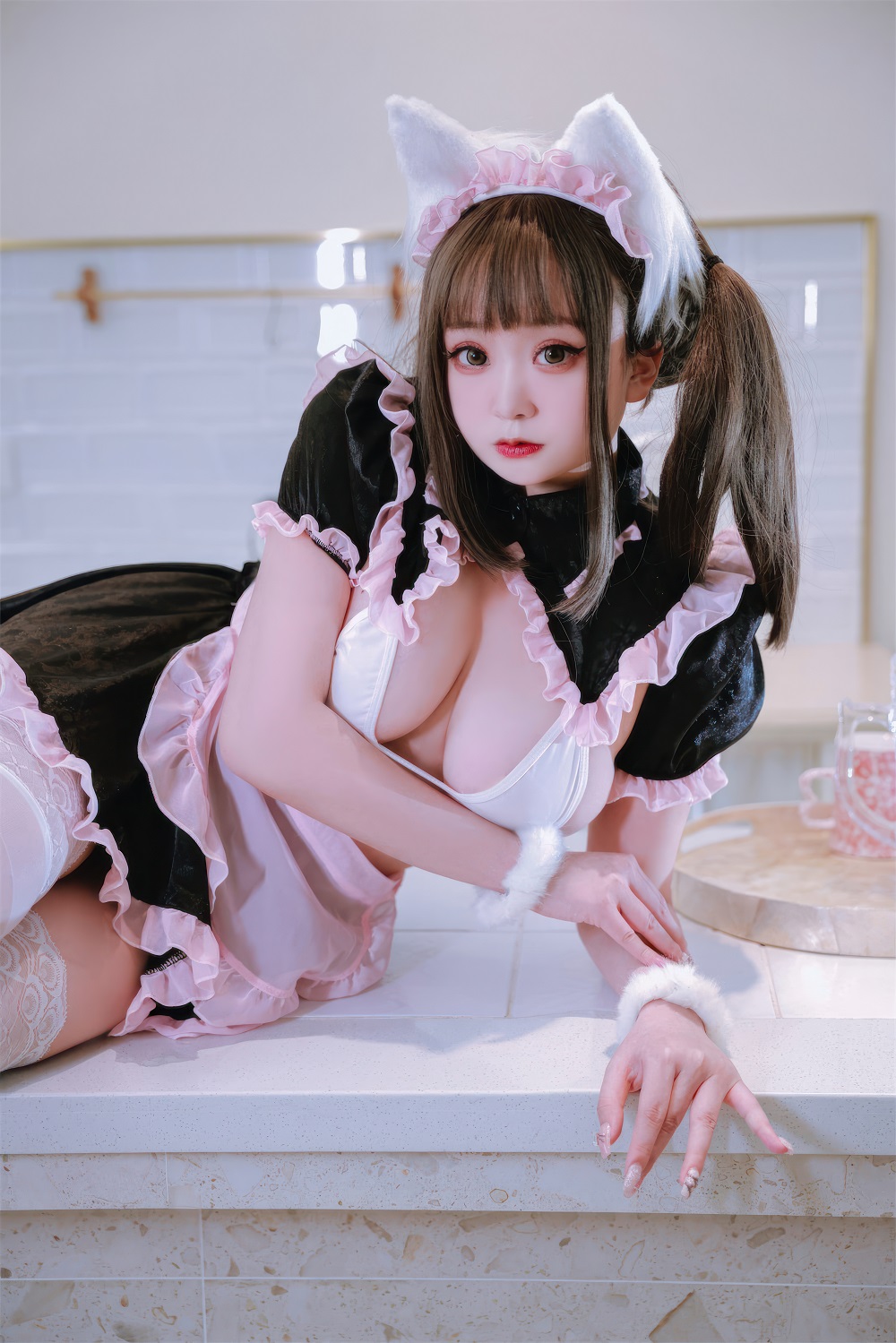 恩田直幸-粉猫女仆[45P] COS网红博主 预览2图