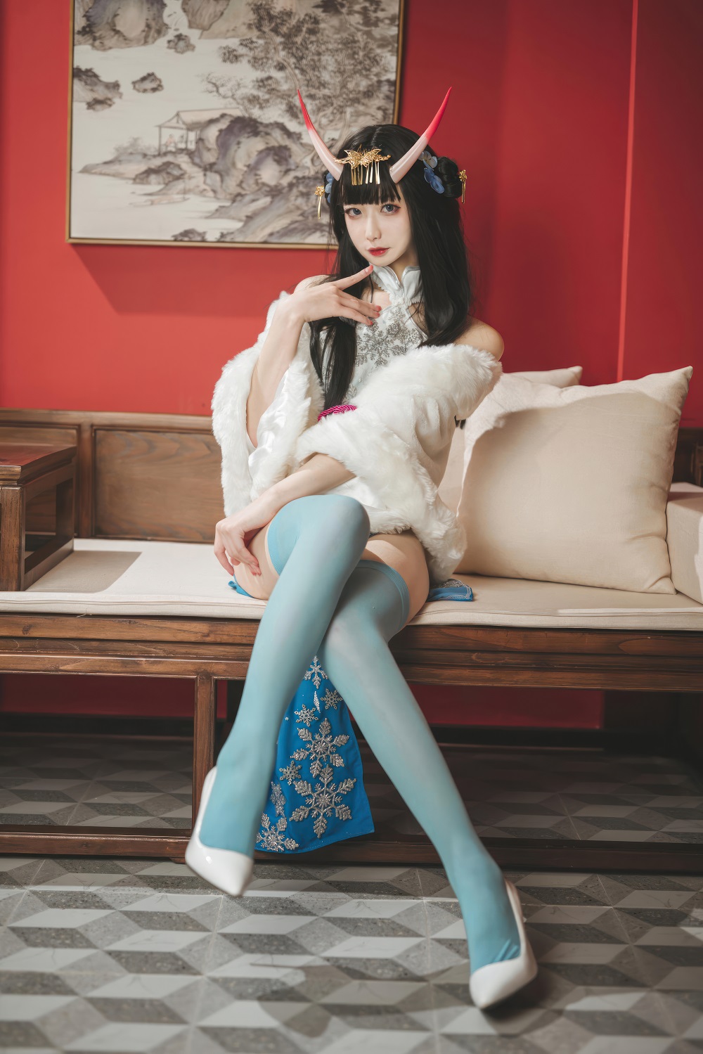 封疆疆v-碧蓝航线-能代旗袍[11P] COS网红博主 预览1图