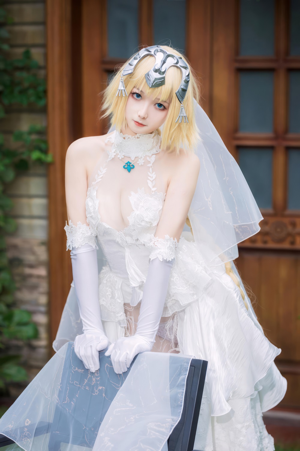 封疆疆v-FGO-白贞德婚纱[23P] COS网红博主 预览2图