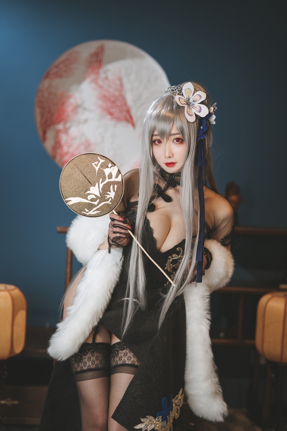 封疆疆v-碧蓝航线-路易九世旗袍[35P] COS网红博主 预览2图