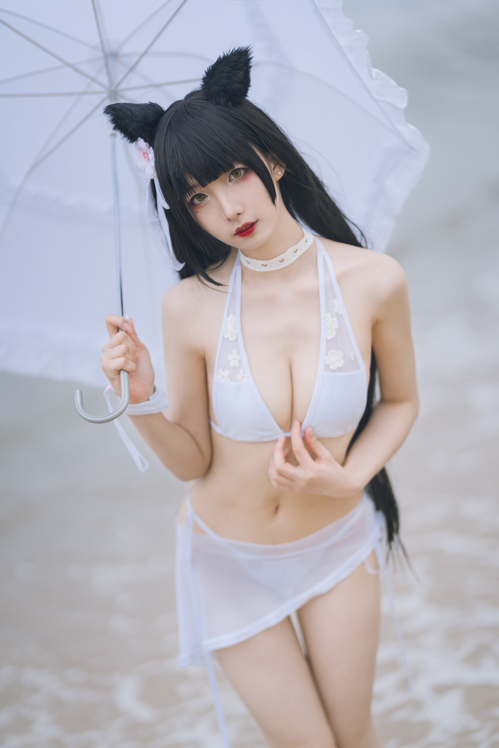 封疆疆v-碧蓝航线-爱宕泳装[14P] COS网红博主 预览2图