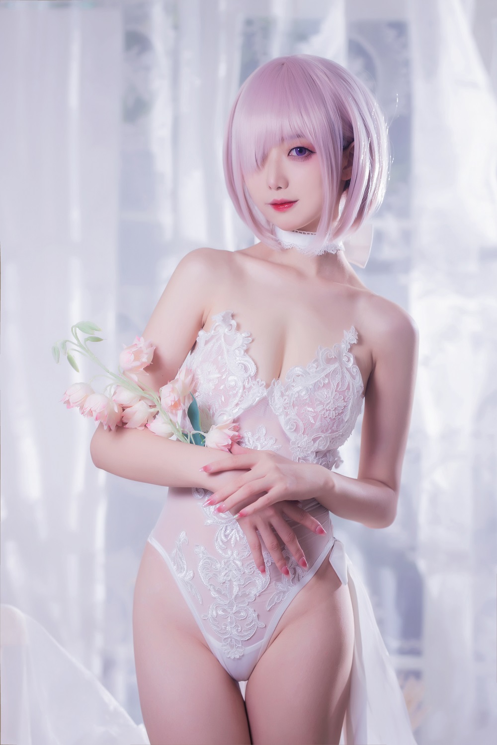 封疆疆v-FGO-玛修婚纱[36P] COS网红博主 预览1图