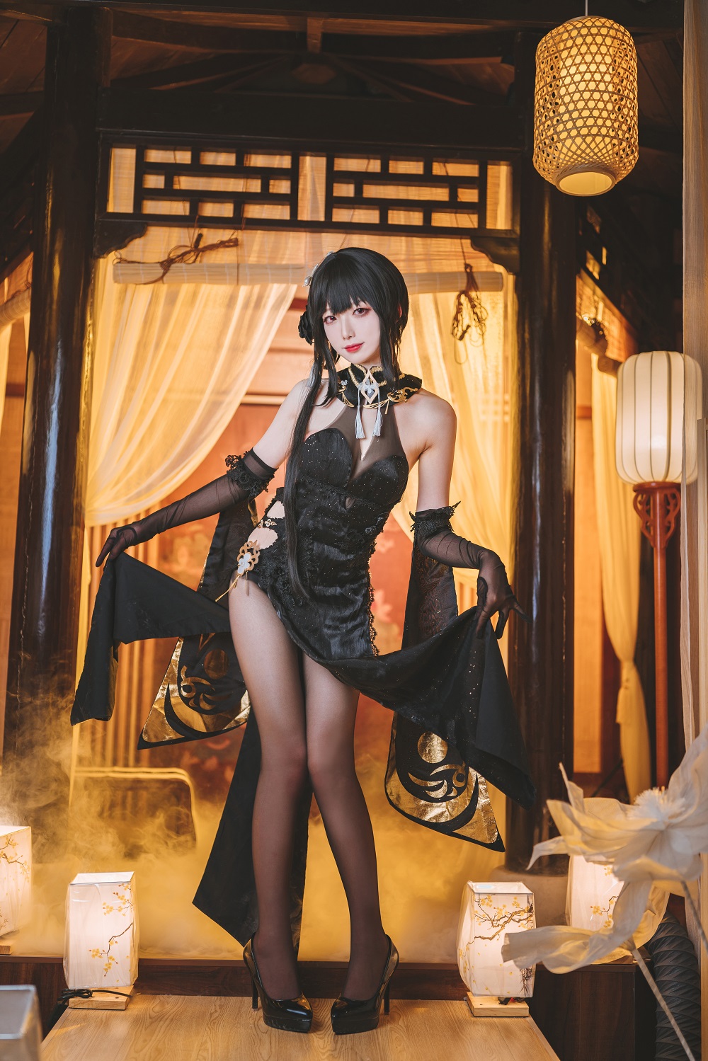 封疆疆v-碧蓝航线-镇海旗袍[32P] COS网红博主 预览2图