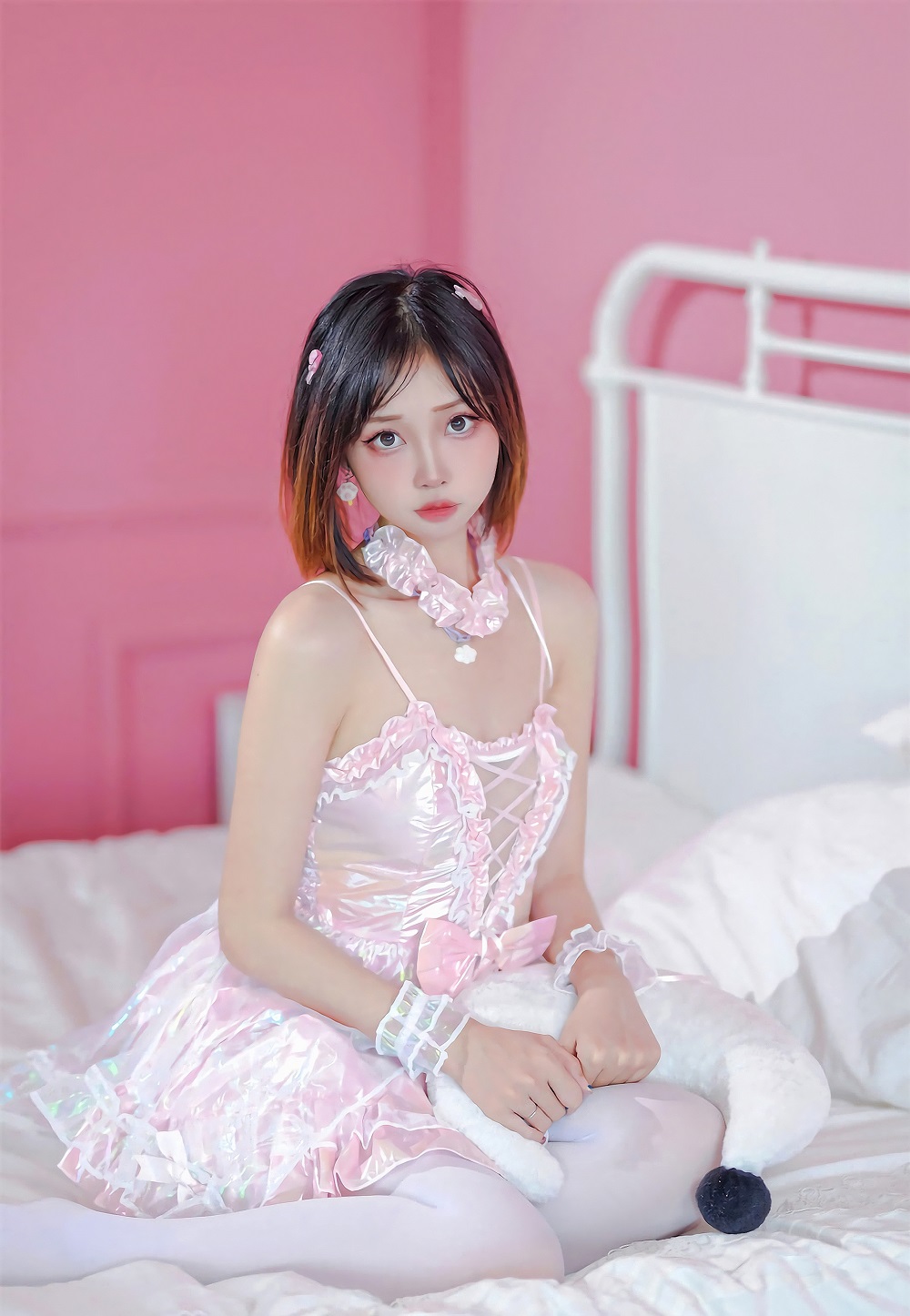 野田洛L-粉裙雪糕[32P] COS网红博主 预览1图