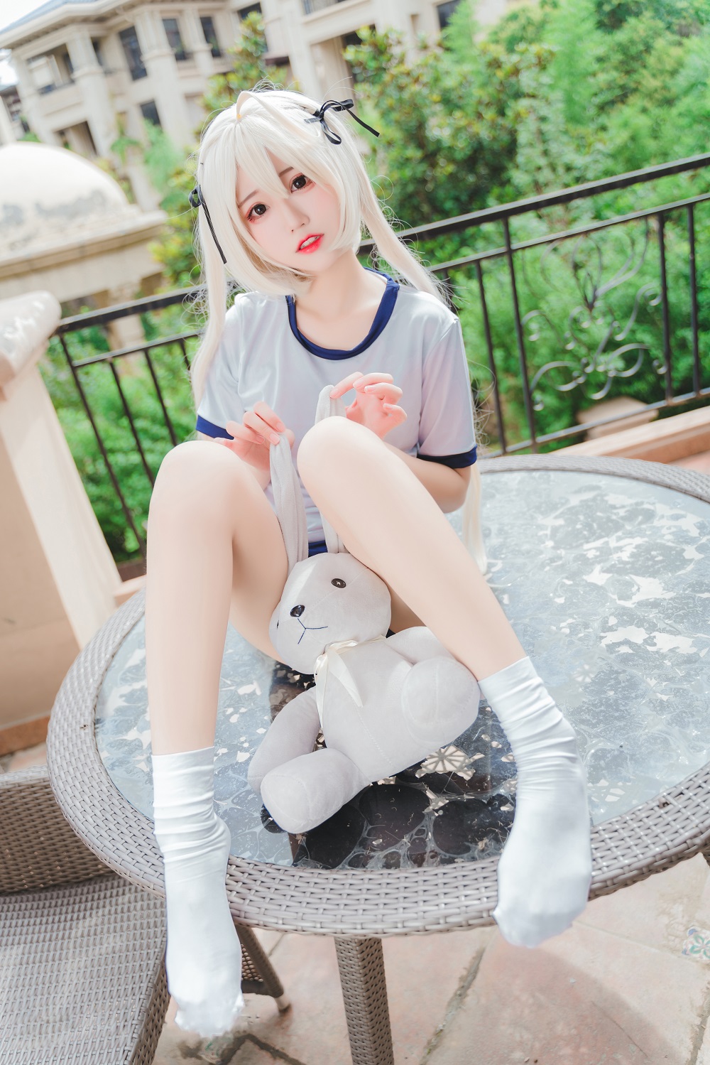 猫君君MaoJun-缘之空-春日野穹体操服[40P] COS网红博主 预览1图
