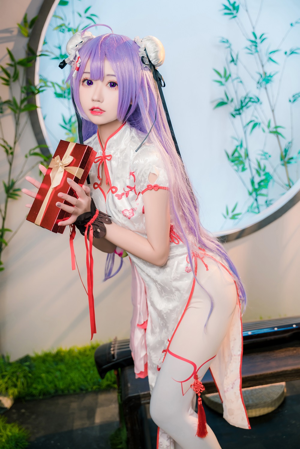 猫君君MaoJun-碧蓝航线-独角兽旗袍[41P] COS网红博主 预览2图