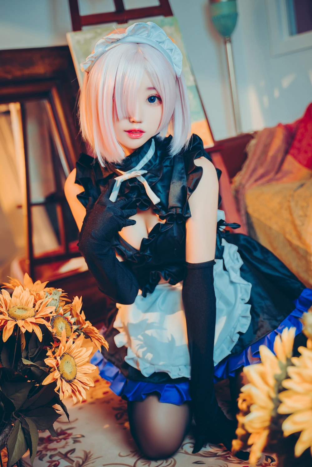 猫君君MaoJun-FGO-玛修女仆[25P] COS网红博主 预览1图