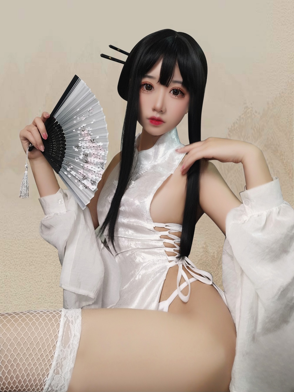 猫君君MaoJun-绑带旗袍[16P] COS网红博主 预览1图