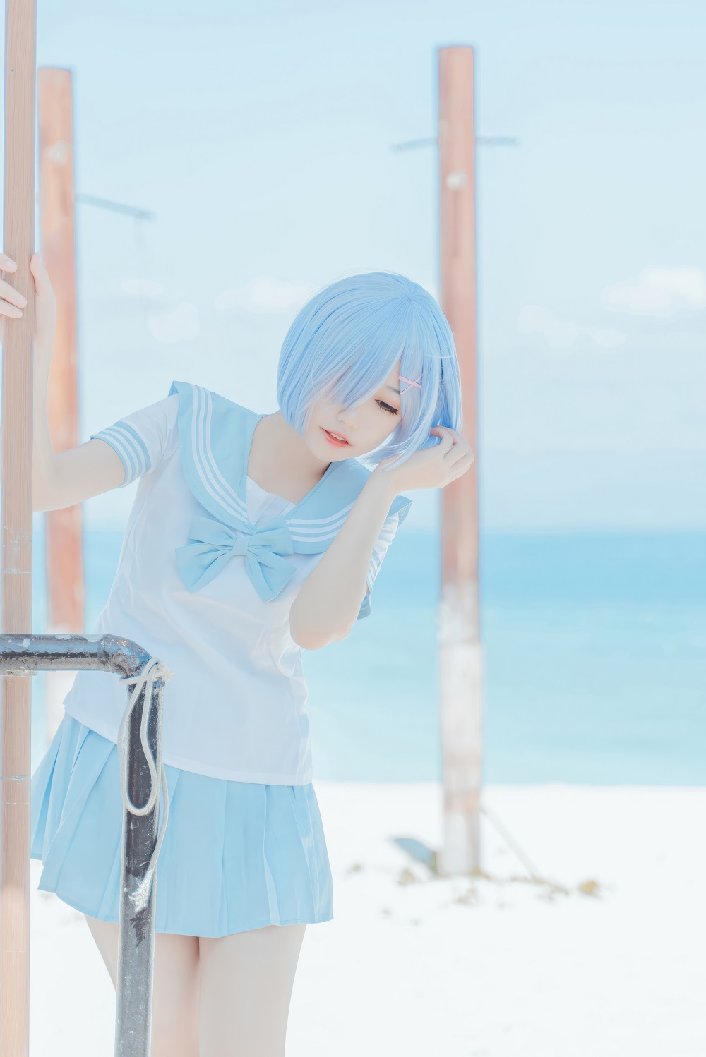 猫君君MaoJun-从零开始的异世界生活-蕾姆水手服[26P] COS网红博主 预览1图