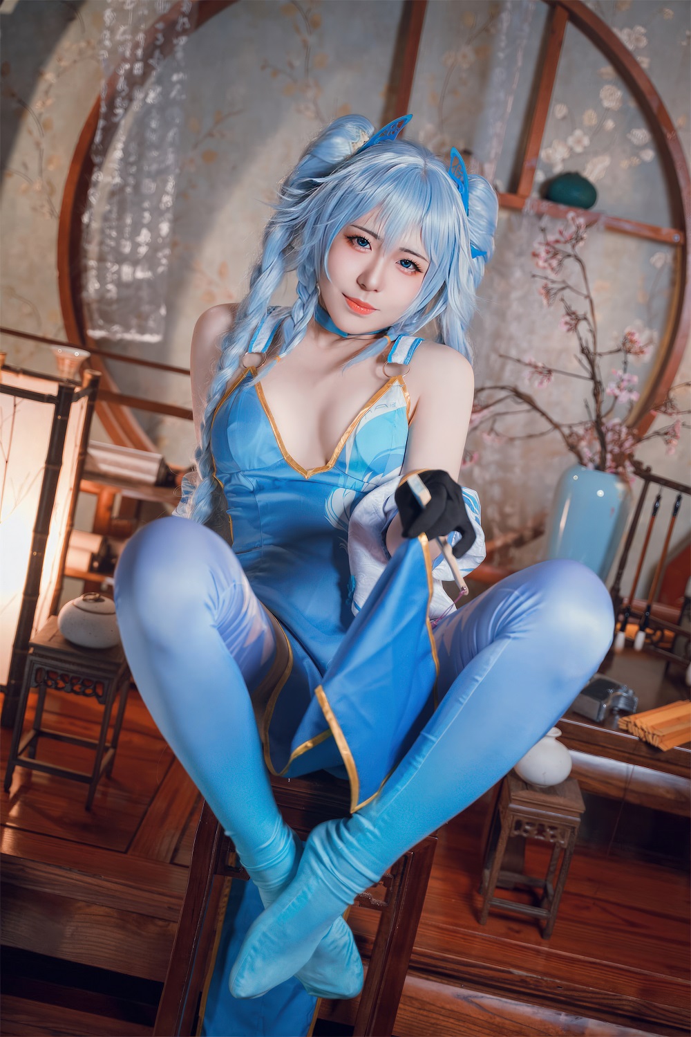 涩氨酸San-少女前线-PA15翠雀媚[40P] COS网红博主 预览2图