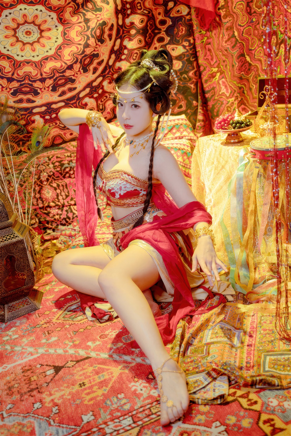 涩氨酸San-梦入敦煌[66P] COS网红博主 预览2图