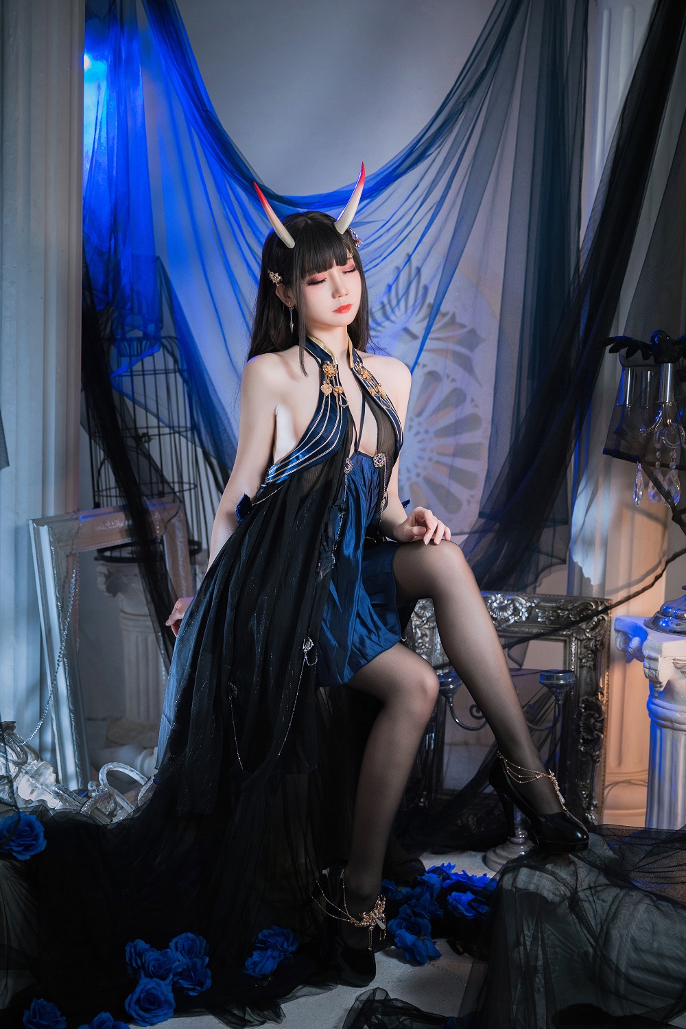 焖焖碳-碧蓝航线-能代礼服[15P] COS网红博主 预览1图