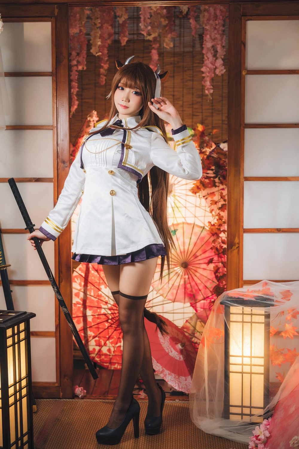 焖焖碳-碧蓝航线-樫野[30P] COS网红博主 预览2图