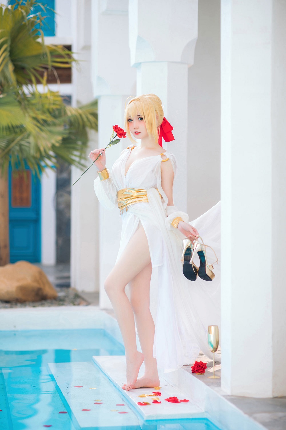 焖焖碳-FGO-尼禄礼服[27P] COS网红博主 预览2图