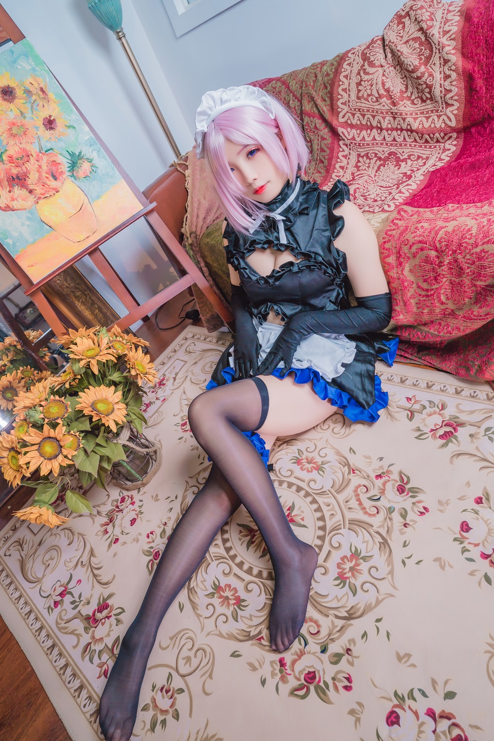 墨玉M-FGO-玛修女仆[40P] COS网红博主 预览2图