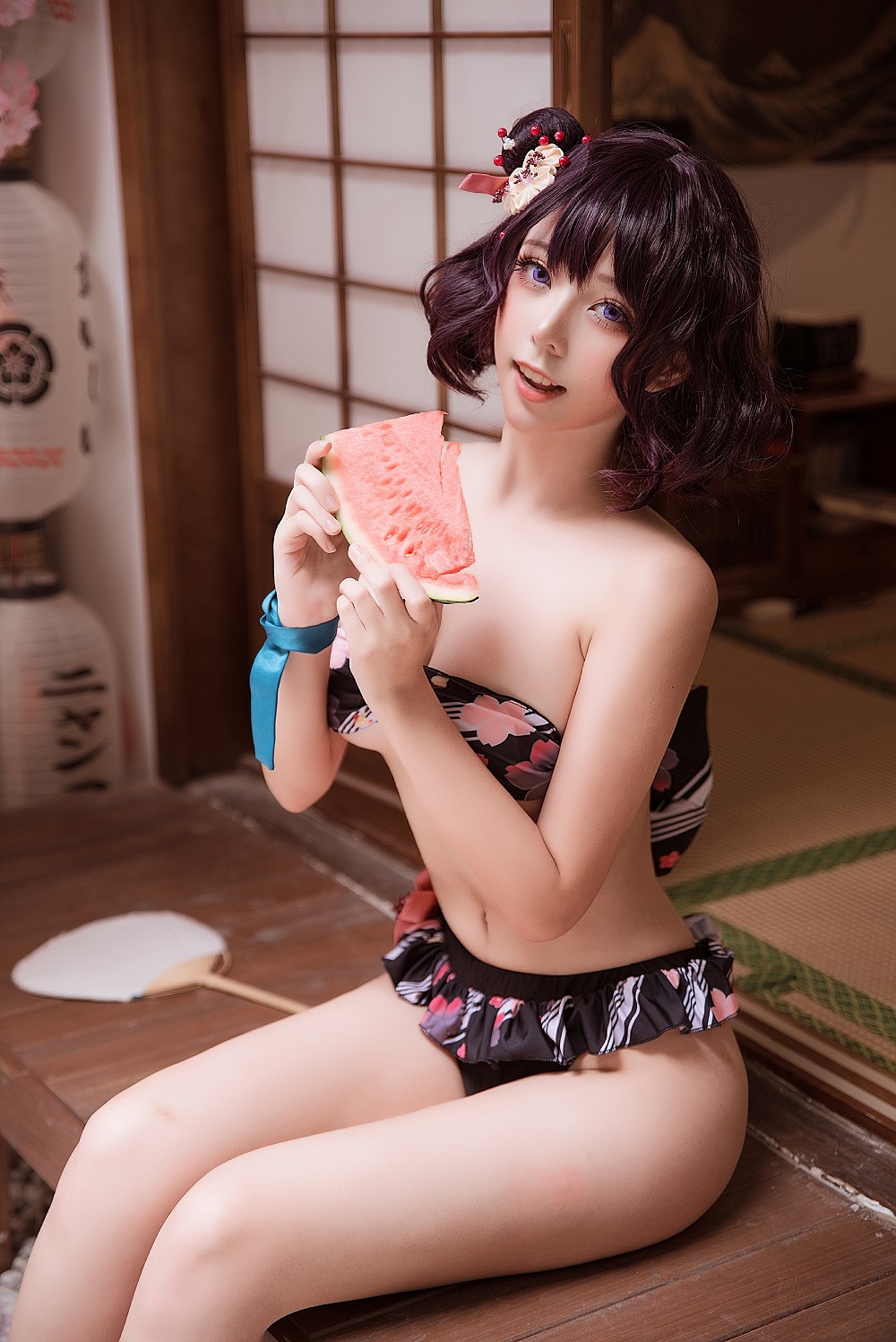 菌烨tako-FGO-葛饰北斋泳装[9P] COS网红博主 预览1图