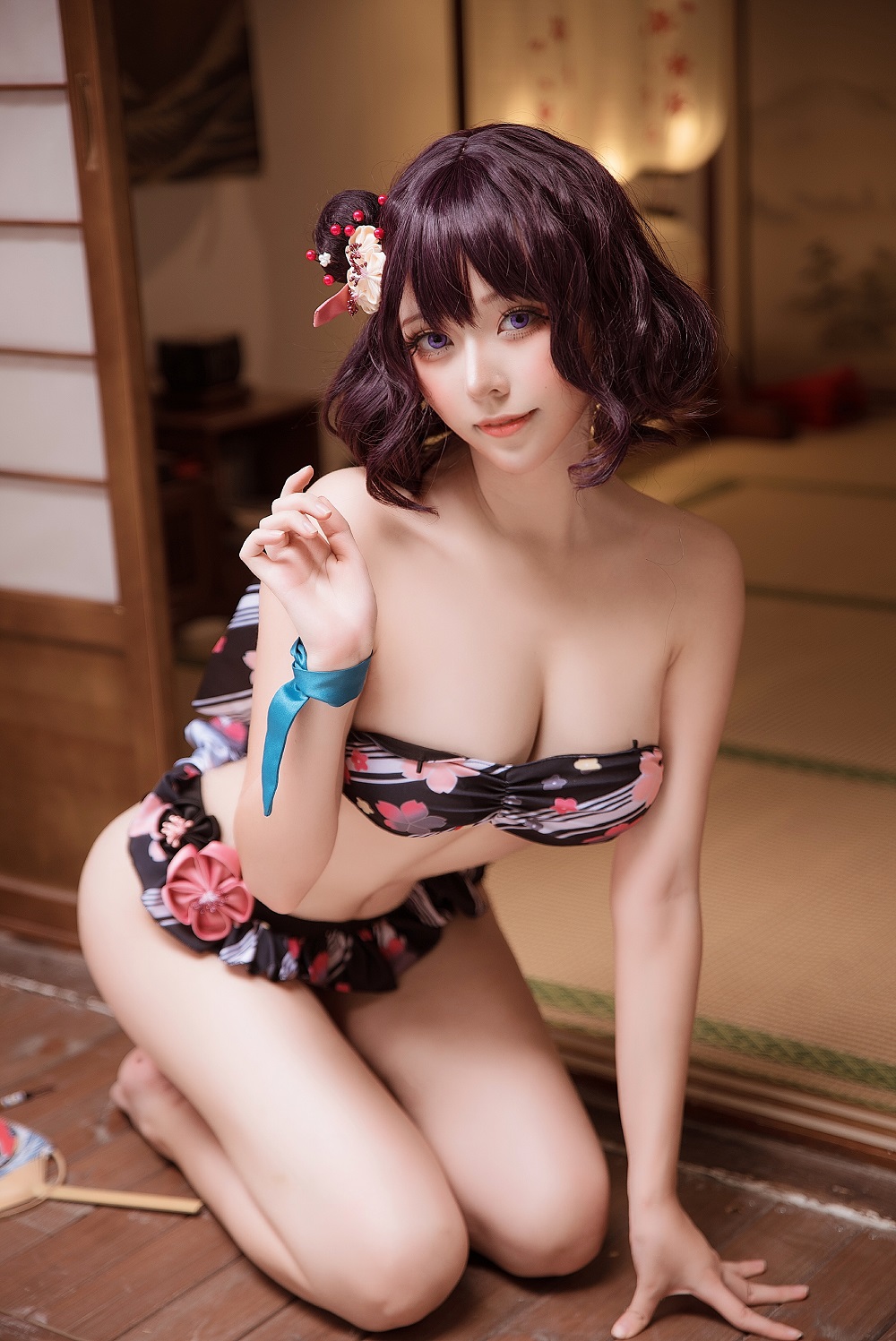 菌烨tako-FGO-葛饰北斋泳装[9P] COS网红博主 预览2图