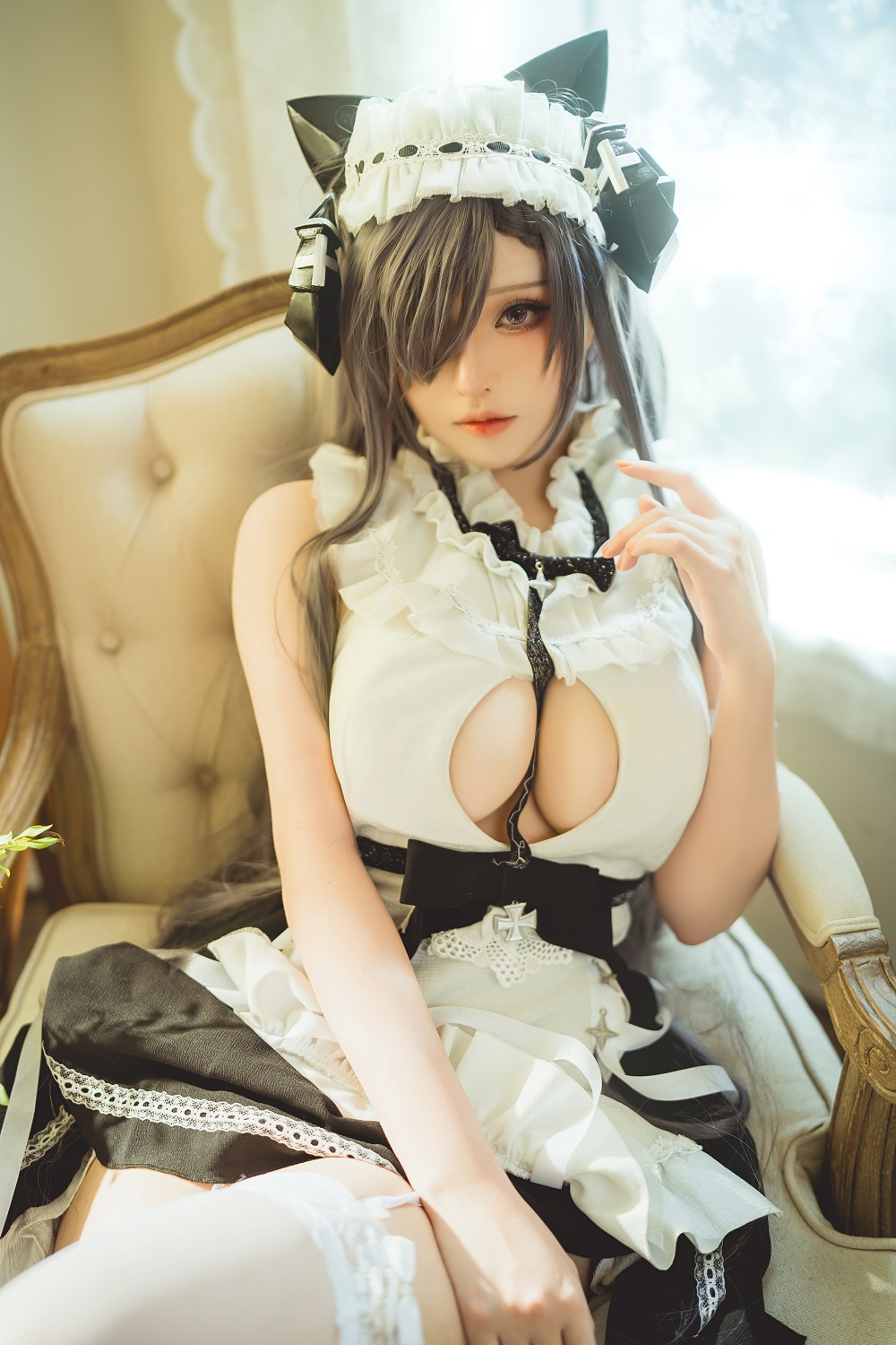 菌烨tako-碧蓝航线-奥古斯特女仆[12P] COS网红博主 预览2图