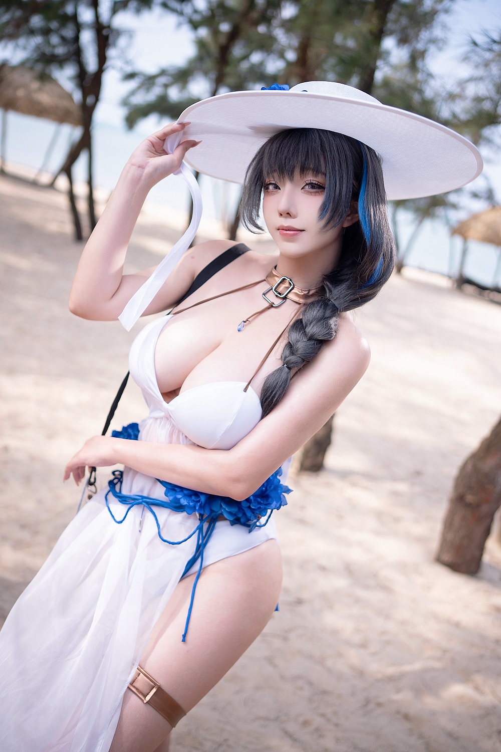 菌烨tako-Nikke胜利女神-梅里泳装[9P] COS网红博主 预览1图