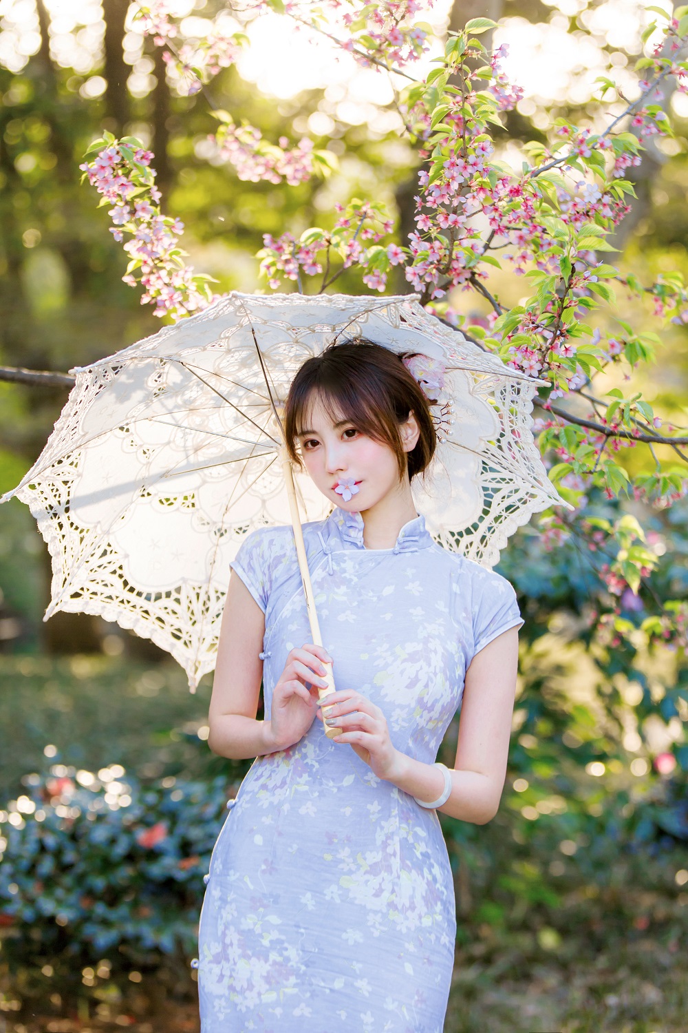 念雪ww-印花旗袍[38P] COS网红博主 预览1图