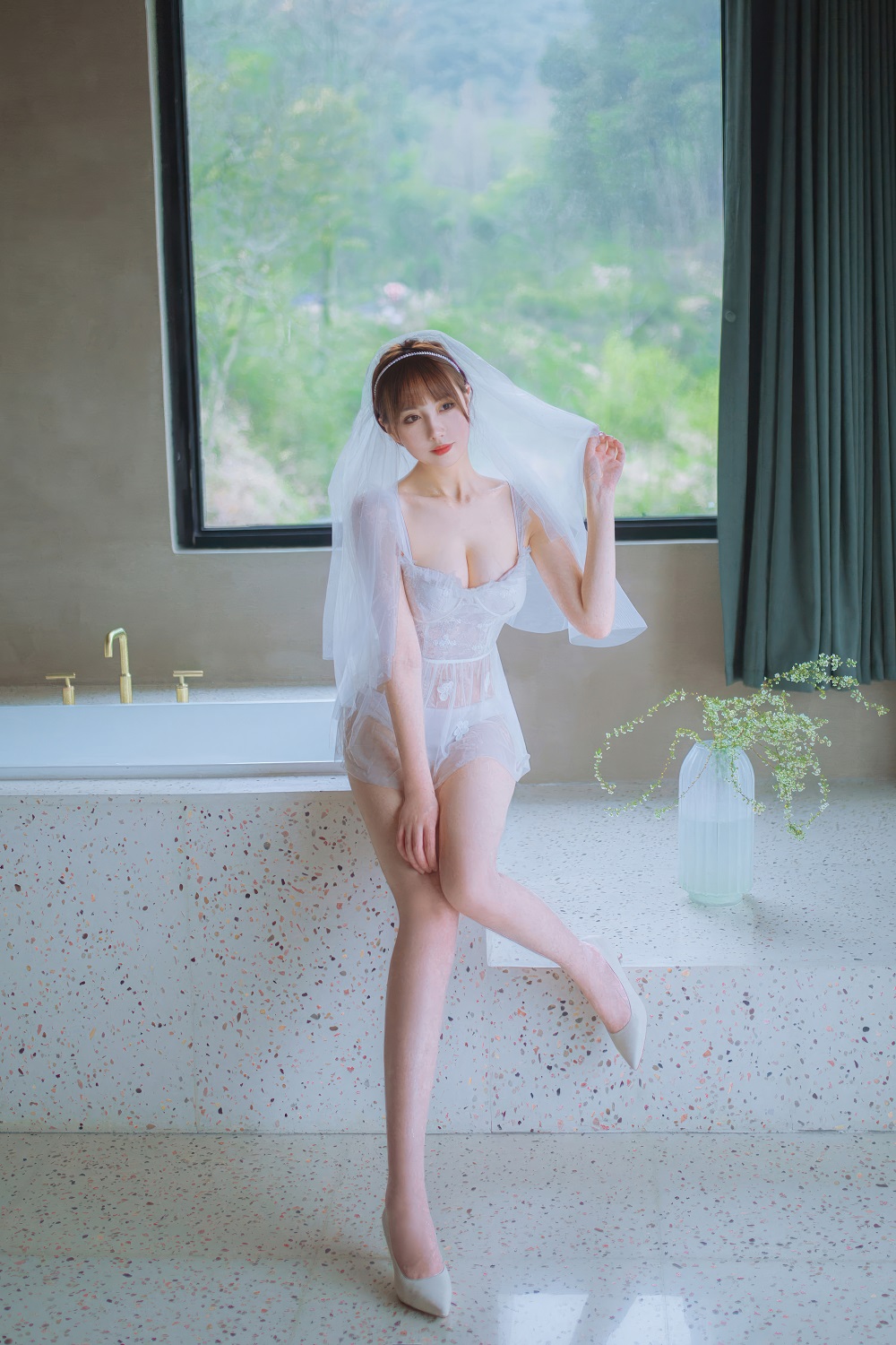 念雪ww-纯白花嫁[30P] COS网红博主 预览2图