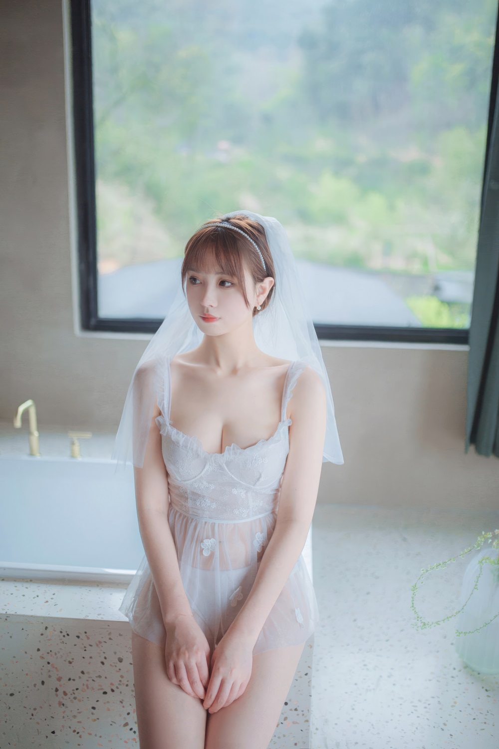 念雪ww-纯白花嫁[30P] COS网红博主 预览1图