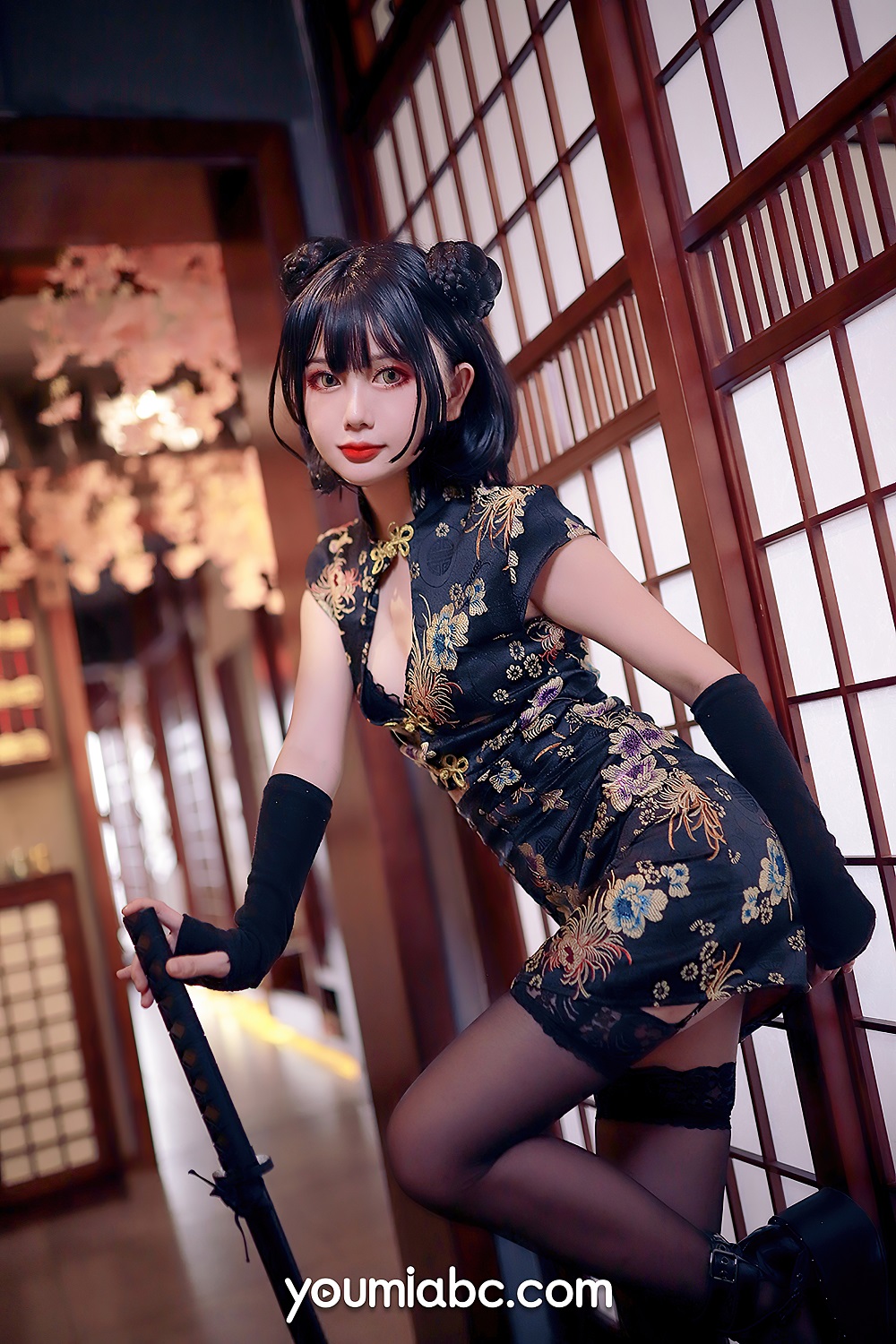 您的蛋蛋-YOUMI尤蜜2020.12.12-旗袍武士娘[33P] COS网红博主 预览2图